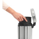 NewIcon - Pattumiera a Pedale 3 L con Inserto in Plastica - Matt Steel Fingerprint Proof