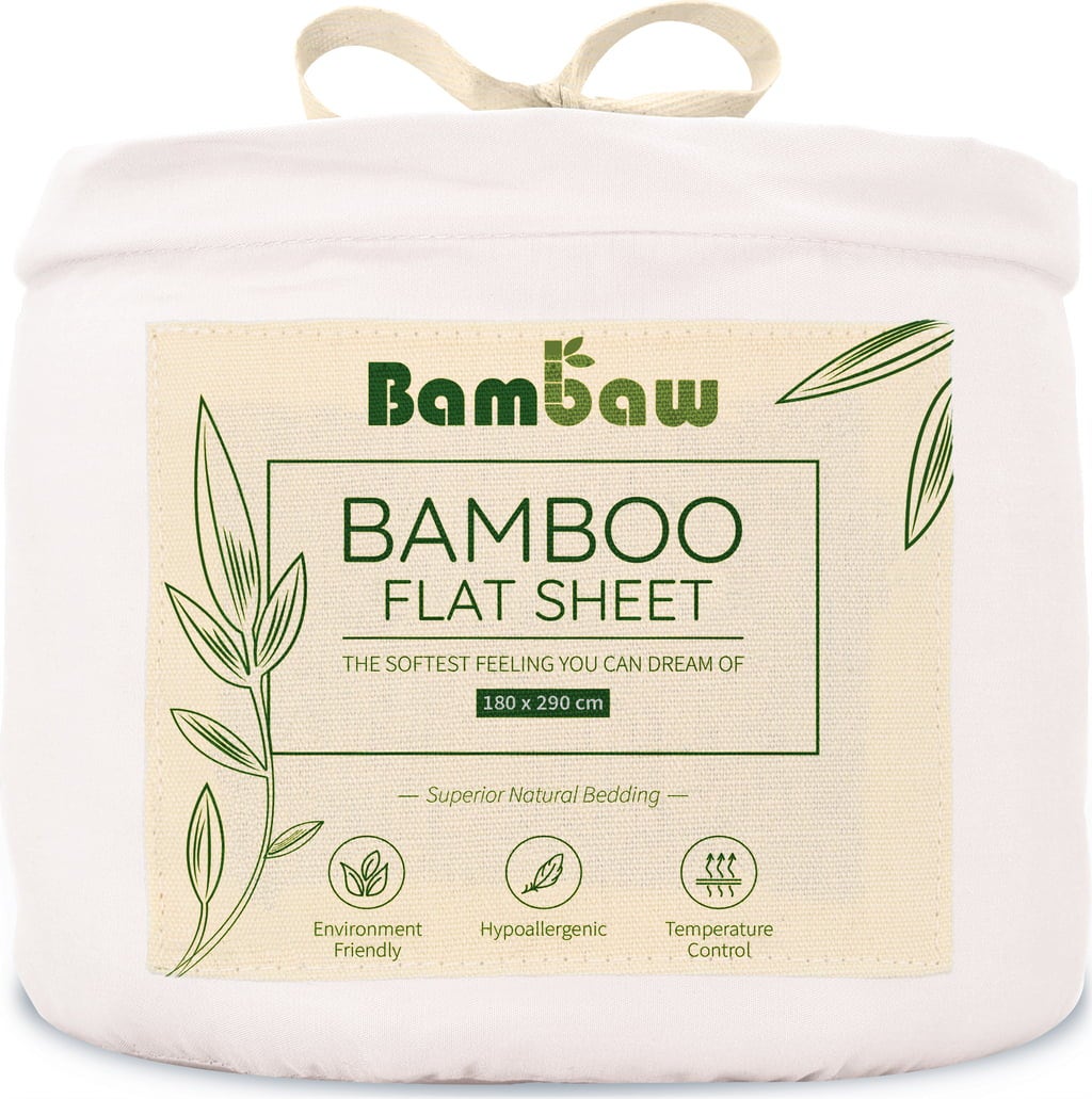 Bambaw Cozy Bambus Leintuch - 180x290 - White