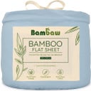 Bambaw Cozy Bamboo Flat Sheet - 180 x 290 cm - Light Blue