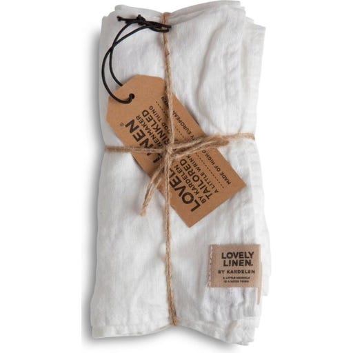 Lovely Linen Stoffserviette MISTY 4er-Set - Misty Cloud