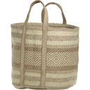 Chic Antique Jute Bag with Handle - Brown