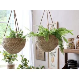 Chic Antique Woven Hanging Basket  - 30 cm