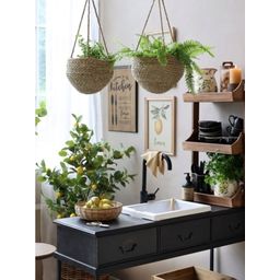 Chic Antique Woven Hanging Basket  - 30 cm