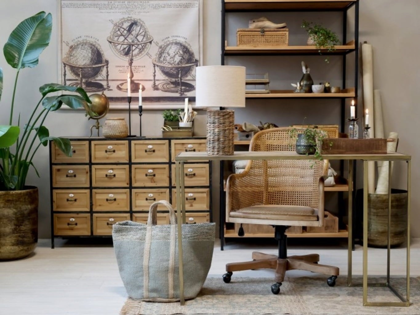 Chic Antique Korb mit Henkel - Verte