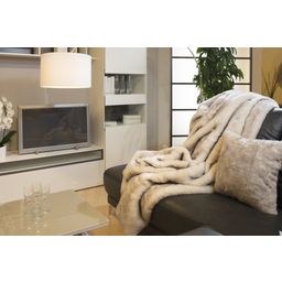 Star Home Polar Fox - Faux Fur Throw - Mottled white