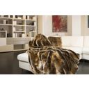 Star Home Zobel - Faux Fur Throw - Mottled brown