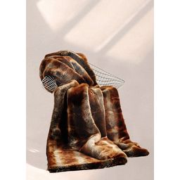 Star Home Zobel - Faux Fur Throw - Mottled brown