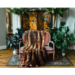 Star Home Zobel - Faux Fur Throw - Mottled brown