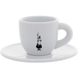 Bialetti Taza Moka con Plato - Blanco - 1 ud.