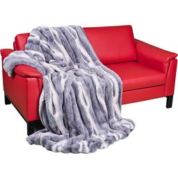 Star Home Chinchilla - Faux Fur Throw - Silver