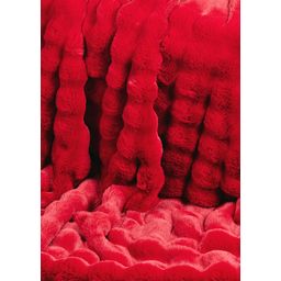 Star Home Cozy Faux Fur Throw - Red