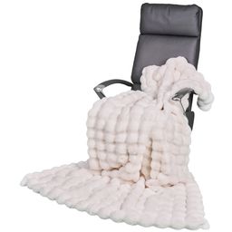 Star Home Cozy Faux Fur Throw - Cream