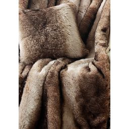 Star Home Nutria Faux Fur Throw - Mottled brown