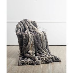 Star Home Jackal - Faux Fur Throw - Mottled grey