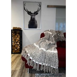 Star Home Knitted Throw - Cara - Taupe