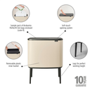 Brabantia Bo Touch Bin 36 L with Plastic Liner - Soft Beige