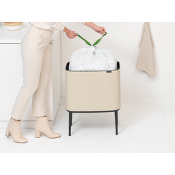 Bo Touch Bin - Pattumiera 36 L con Inserto in Plastica - Soft Beige