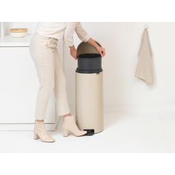 Newicon 30 L Pedal Bin with a Plastic Liner - Soft Beige