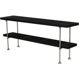 PLUS A/S Latten Grill-/Beistelltisch 220x49 cm - Schwarz