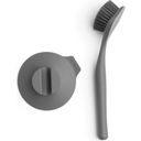 Brabantia Dish Brush with Suction Cup Holder - Dark Grey