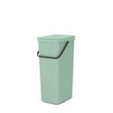 Brabantia Sort & Go Afvalemmer, 40 Liter - Jade Green