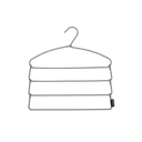 Brabantia Perchas de Tacto Suave - Percha para pantalones - Negra / Blanca
