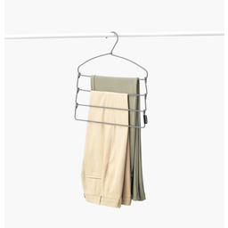 Brabantia Perchas de Tacto Suave - Percha para pantalones - Negra / Blanca