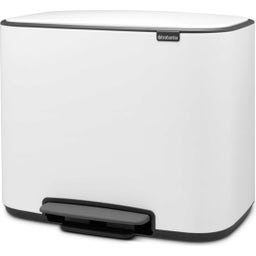 Bo Pedal Bin 3 x 11 L with 3 Plastic Inserts - White