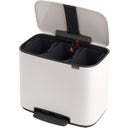 Bo Pedal Bin 3 x 11 L with 3 Plastic Inserts - White