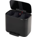 Bo Pedal Bin 3 x 11 L with 3 Plastic Inserts - Matte Black