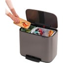 Bo Pedal bin 11 L + 23 L with 2 Plastic Inserts - Platinum