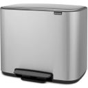 Bo - Pattumiera a Pedale 36 L con Inserto in Plastica, Matt Steel Fingerprint Proof