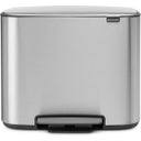 Bo - Pattumiera a Pedale 36 L con Inserto in Plastica - Matt Steel Fingerprint Proof
