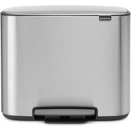 Bo - Pattumiera a Pedale 36 L con Inserto in Plastica - Matt Steel Fingerprint Proof