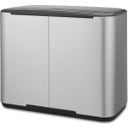 Bo - Pattumiera a Pedale 36 L con Inserto in Plastica - Matt Steel Fingerprint Proof