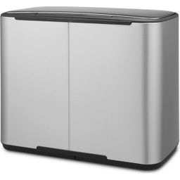 Bo - Pattumiera a Pedale 36 L con Inserto in Plastica - Matt Steel Fingerprint Proof