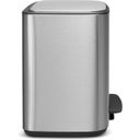 Bo - Pattumiera a Pedale 36 L con Inserto in Plastica - Matt Steel Fingerprint Proof