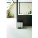 Bo - Pattumiera a Pedale 36 L con Inserto in Plastica - Matt Steel Fingerprint Proof