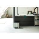Bo - Pattumiera a Pedale 36 L con Inserto in Plastica - Matt Steel Fingerprint Proof