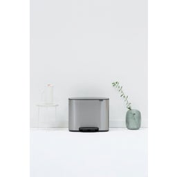 Bo - Pattumiera a Pedale 36 L con Inserto in Plastica - Matt Steel Fingerprint Proof