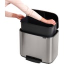Bo - Pattumiera a Pedale 36 L con Inserto in Plastica - Matt Steel Fingerprint Proof