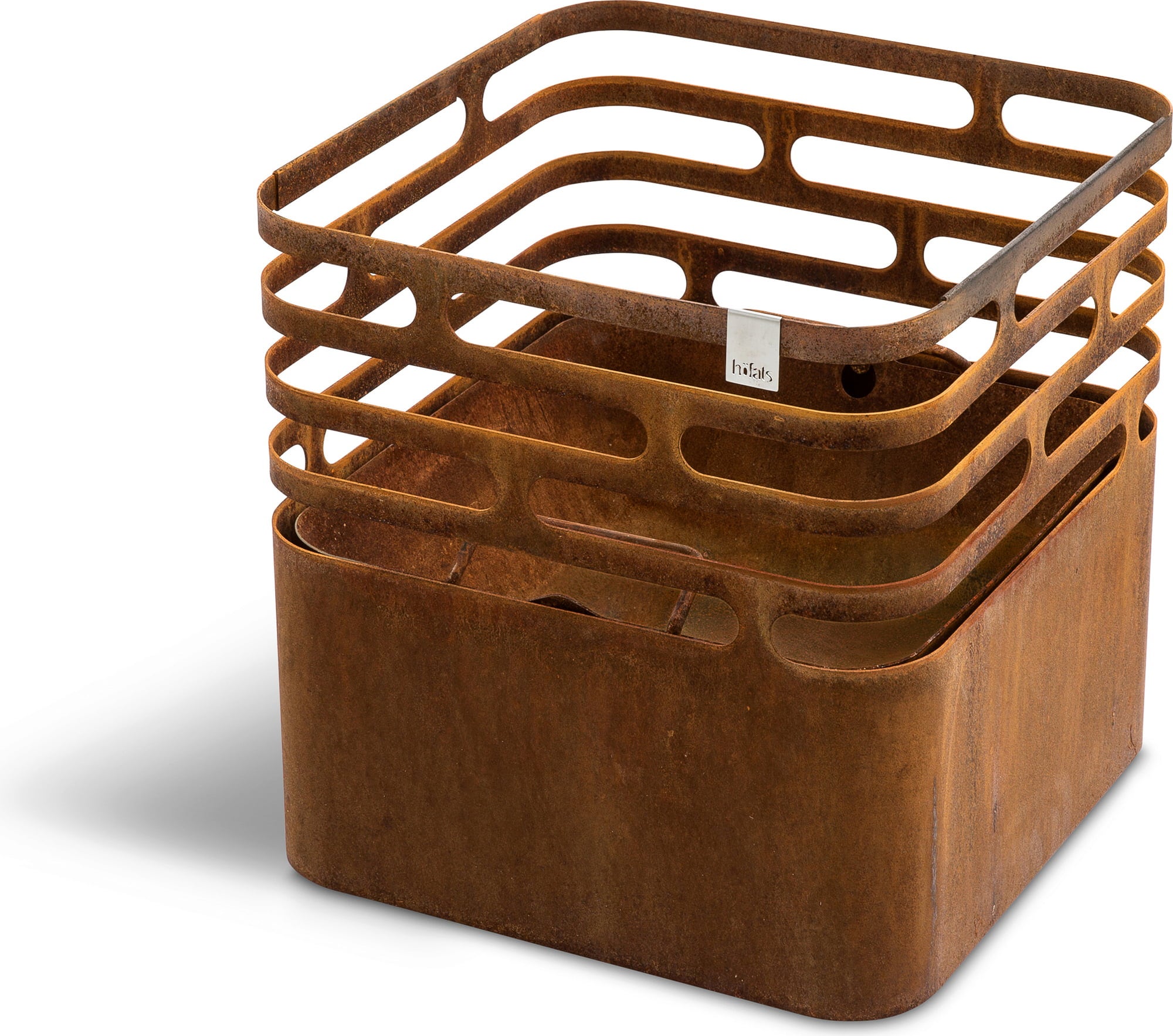 höfats CUBE Fire Basket - Rusty