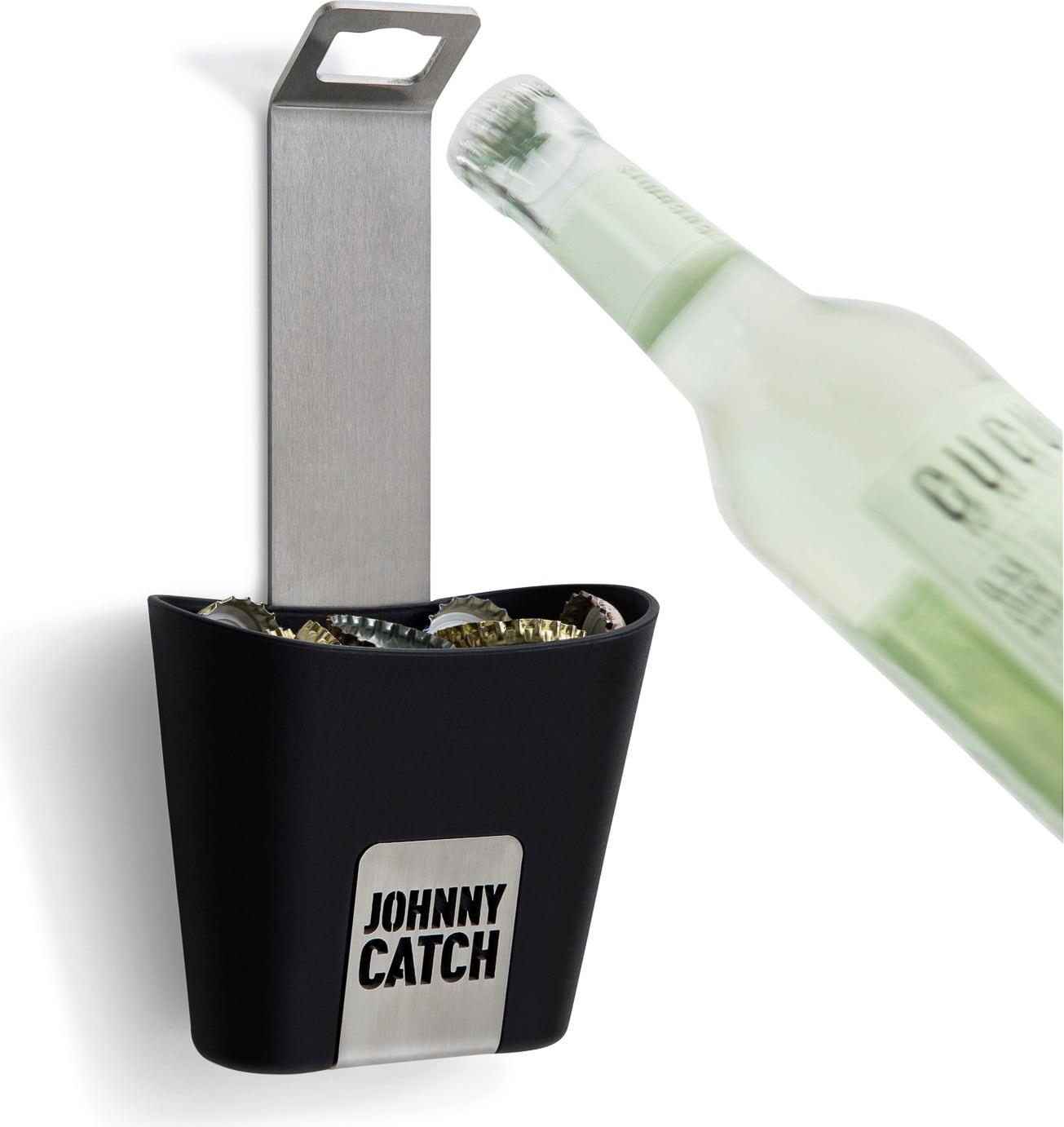 JOHNNY CATCH UP Flaschenöffner mit Auffangbecher - 1 Stk