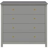 LUNA chest of drawers with 4 drawers, grey