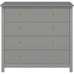 LUNA chest of drawers with 4 drawers, grey