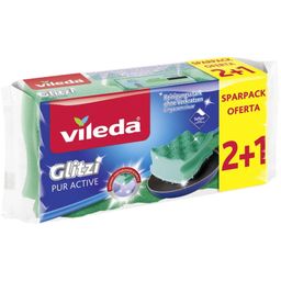 Vileda Glitzi Pur Active Scouring Sponge - 3 Pcs