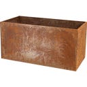 Esschert Design Jardinière Rectangulaire en Acier Corten - 80 x 40 x 40 cm
