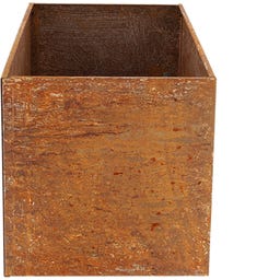 Esschert Design Jardinière Rectangulaire en Acier Corten - 80 x 40 x 40 cm