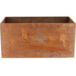 Esschert Design Jardinière Rectangulaire en Acier Corten - 80 x 40 x 40 cm