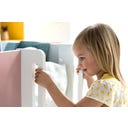 WHITE Mid-High Bed with Slide and Inclined Ladder, 90 x 200 cm